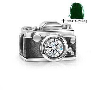 Black Camera Charm | 925 Silver | Brand New